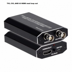 BNC, CVBS (analog), AHD, TVI, CVI signal to HDMI Full HD 1080p, 720p