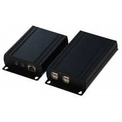4 ports USB2.0 extender booster forlænger op til 150m via RJ45 kabel - USB booster/ extender op til 150 meter