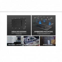 27 tommer berøringsskærm, 1000 nits, IP65, HDMI/VGA/USB-C