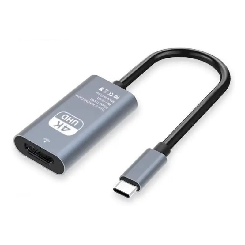 Højkvalitets USB-C til HDMI 4K 60Hz konverter, adapter, ekstra HDMI-udgang til bærbar computer