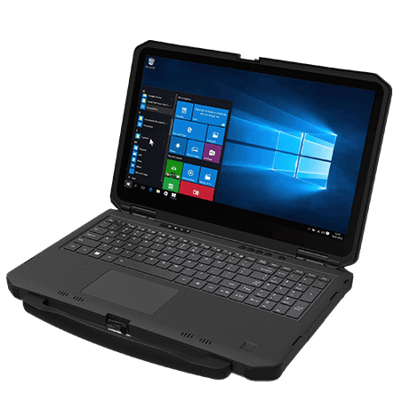 15,6″ Rugged Laptop – Robust bærbar til industri & forsvar, IP65, brug i sollys, high nits,  RS232/422/485