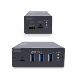 4 ports USB 3.2 Gen1 type-C og type-A Extender op til 100 m over CAT6a