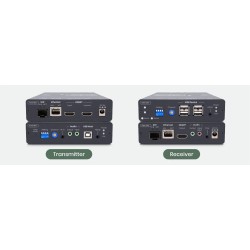 HDMI-forlænger 4K60Hz KVM & USB/Audio/RS232/IR-forlænger - 100 m CAT6 / 60 km Fiber