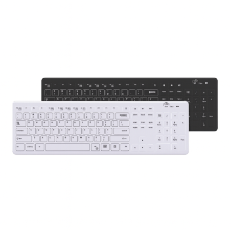 IP53 Wireless Water-Resistant Keyboard with Removable Silicone Cover