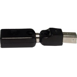 USB adapter B han til A hun, drejeligt 3D vinkelled Til montering p...