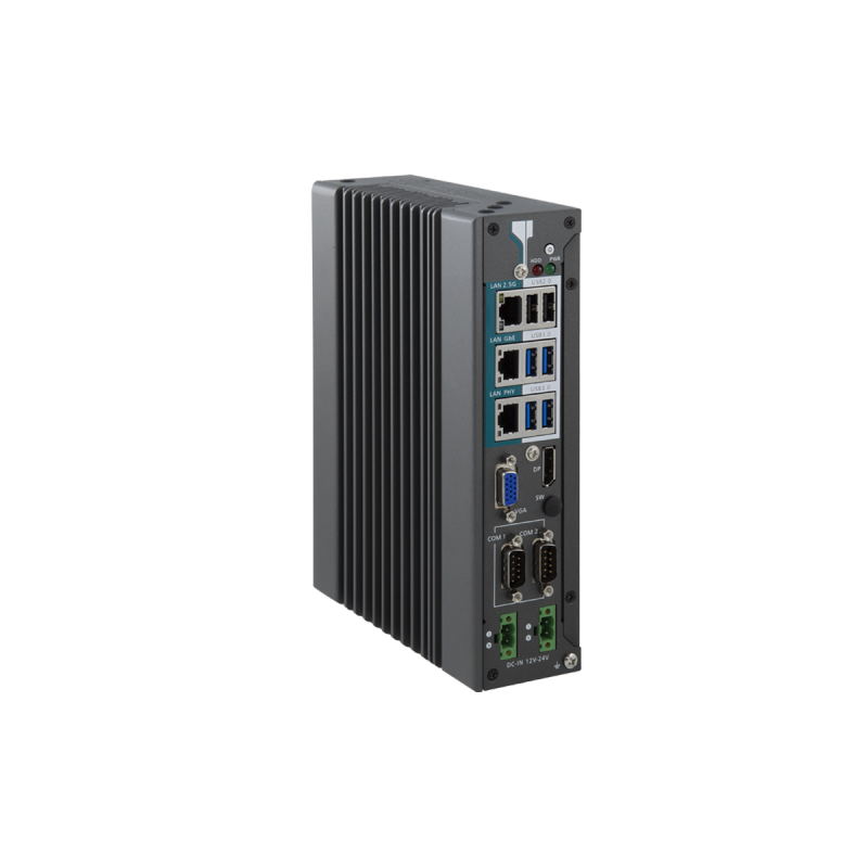 Embedded pc uden blæser 14./13./12., i5, i7, RS232, RS422, RS485, 8xUSB, 3xLAN, HDMI, DP, DIN-montering, DC 12~24V