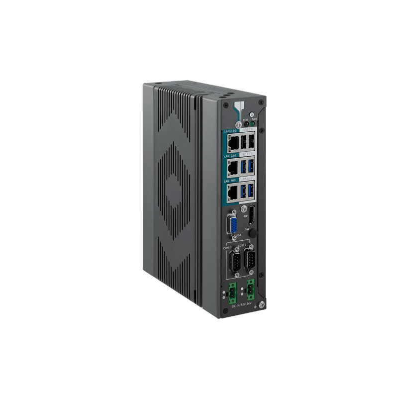 Embedded pc uden blæser 14./13./12., i5, i7, RS232, RS422, RS485, 8xUSB, 3xLAN, HDMI, DP, DIN-montering, DC 12~24V
