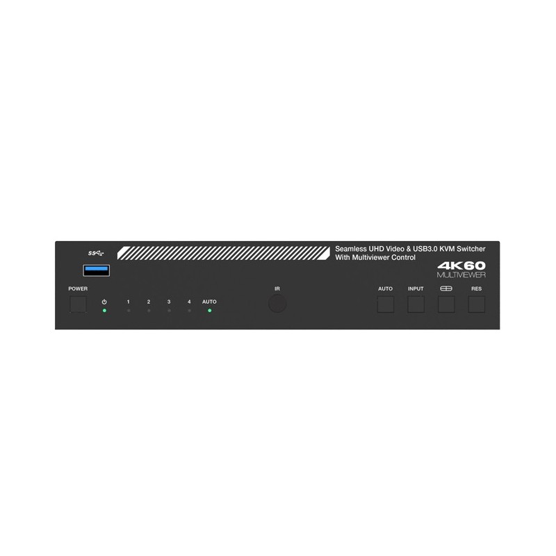 4-ports HDMI KVM-switch 4K@60Hz, USB 3.1, EDID-understøttelse