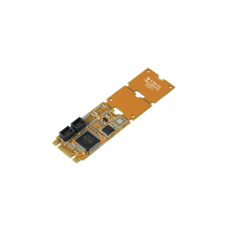 2-ports RS-232 PCIe serielt kort, M.2, PCI-Express, type 2242/2260/2280