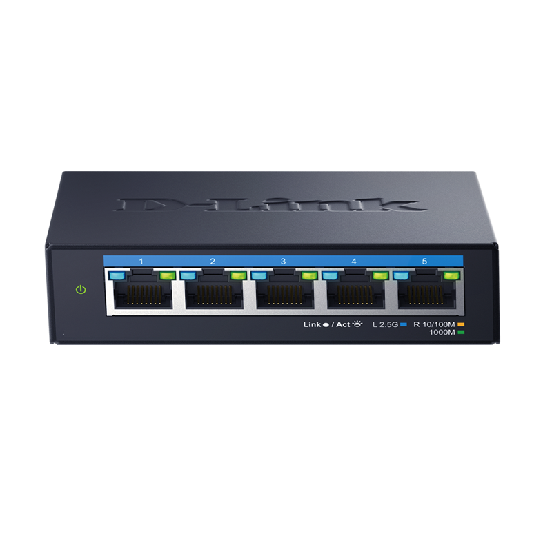 5-ports 2.5G Ethernet-switch til Wi-Fi 6-netværk