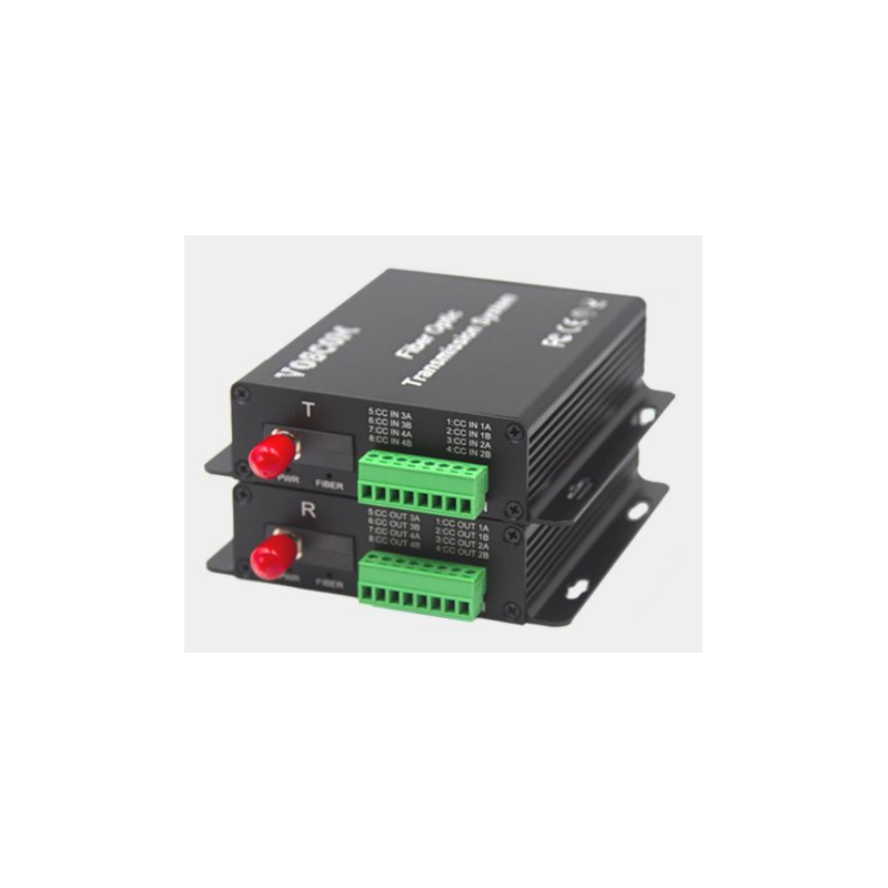 4 kanaler 1-Way Digital I/O over Single Mode eller Multi Mode Fiberkabel