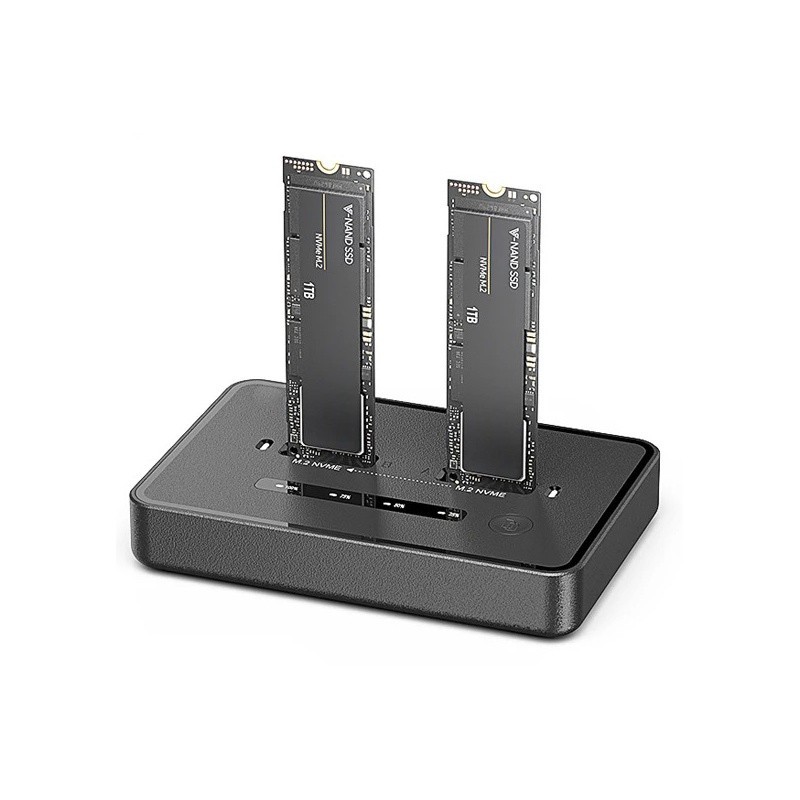 NVMe M.2 Dock & Offline Cloner USB 3.2, 8TB Compatible