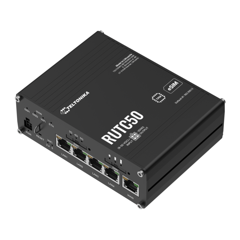 5G industriel router med Wi-Fi 6 og 5x Gigabit LAN