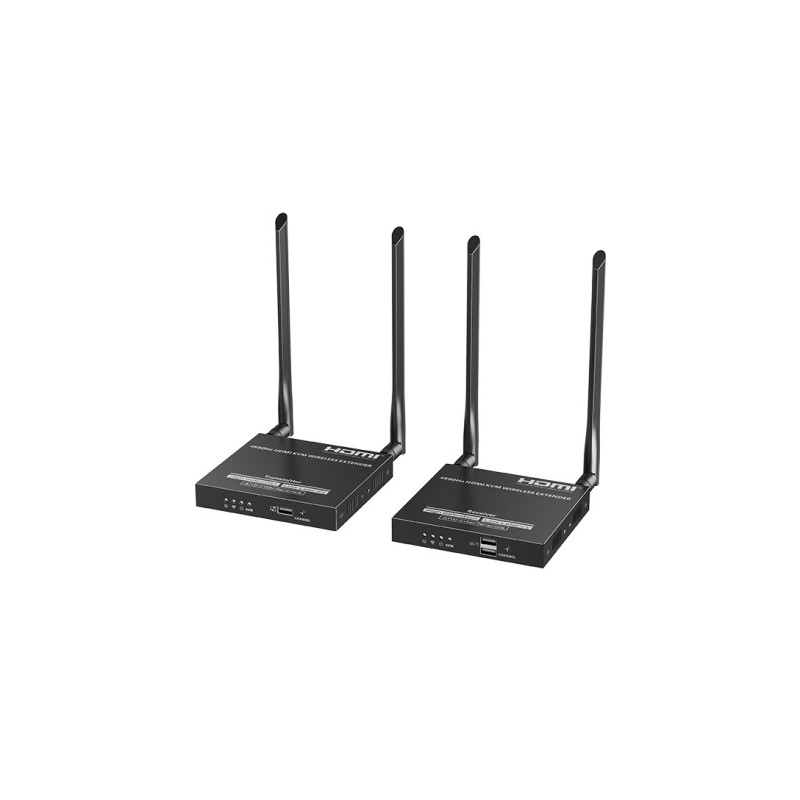 Wireless 4K HDMI extender 50m, HDMI loopout, up to 4 devices