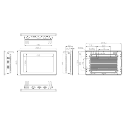 10.1 IP65 blæserløs industriel pc, berøringsskærm, 12. generations i3 CPU