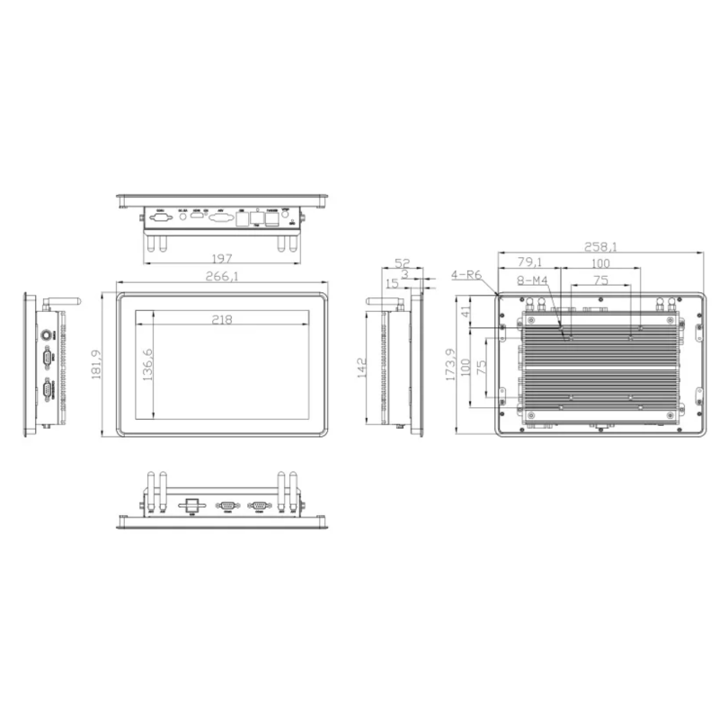 10.1 IP65 Fanless Industrial PC, Touchscreen, 12th Gen i3 CPU