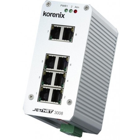8 ports 10/100Mbit RJ45 switch -  Korenix JETNET 3008 - DANBIT
