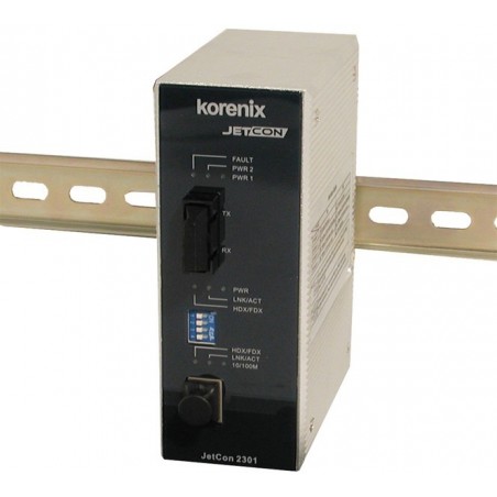Korenix JETCON 2301-M - Mediekonverter RJ45 til 100Mbit Multi Mode Fiber, SC - DANBIT