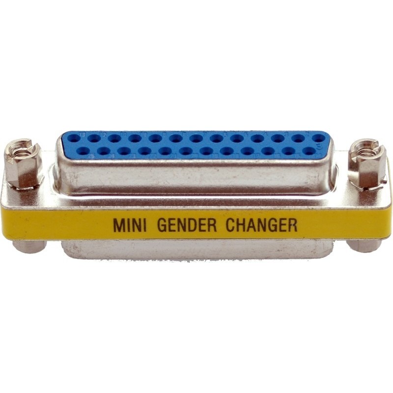 DB25 Gender Changer: Han-til-hun-stikadapter