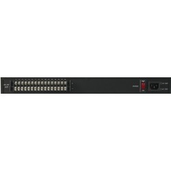16 ports 12VDC, 8 Amp  Multi 12VDC strømforsyningsboks med 16 udgange til rack montering