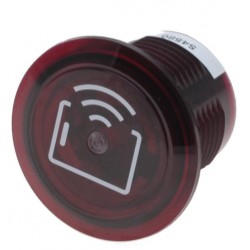 RFID læser, EM standarden 125kHz, til RS232, Monteres i hul i væg, karm etc.