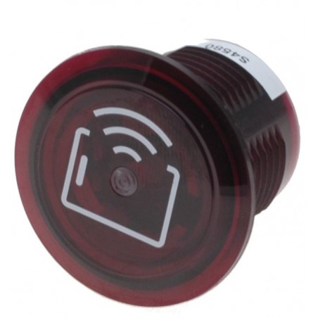 RFID læser, EM standarden 125kHz, til RS232, Monteres i hul i væg, karm etc.