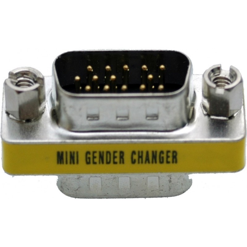 Male to Male VGA HD15 Pin Gender Changer Convertor Adapter