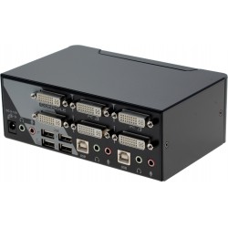 2-ports KVM switch - PC omskifter til fælles tastatur med 2 skærme