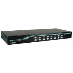 8 ports KVM omskifter med DVI, USB og lyd