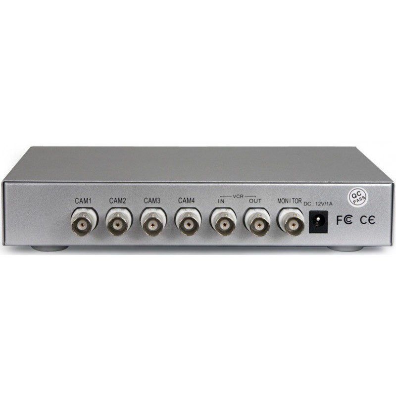 Vis op til 4 composite videosignaler på 1 skærm - Quad - fuld - PIP - Dual - Auto