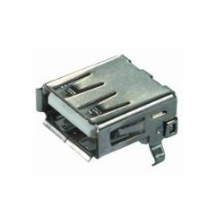 USB 2.0 A hun stik til  lodning print-montering