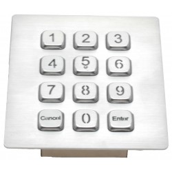 Keypad i stål med backlight - RS232