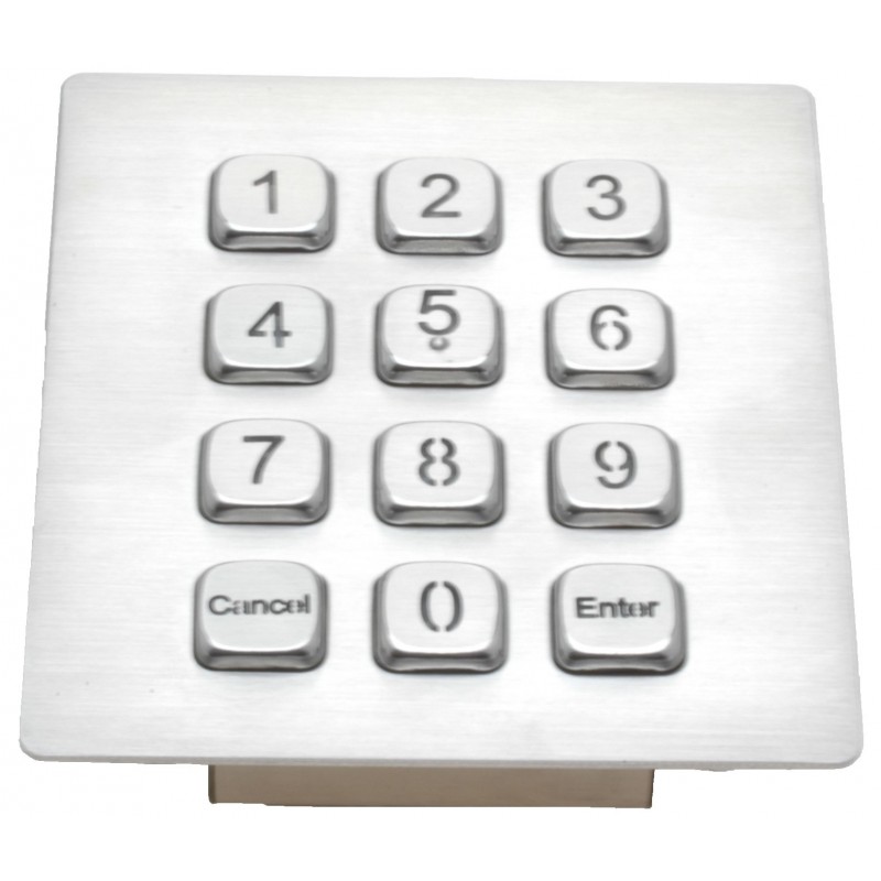Keypad i stål med backlight - RS232