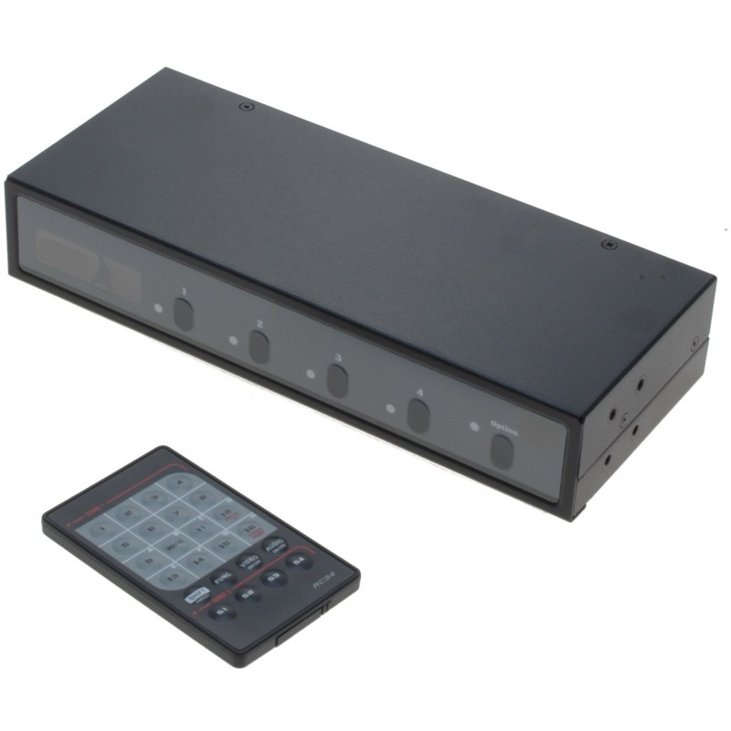 2 x 4 VGA matrix med lyd, inkl. fjernbetjening XVA24 REXTRON