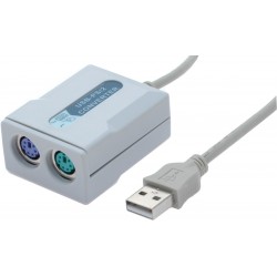Adapter PS2 Mus og Tastatur til USB konverter. Anbefalet af vores teknikker Fungerer stort set med alt