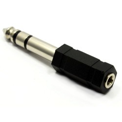 Adapter fra 6.3mm stereo jack han til 3.5mm stereo minijack hun