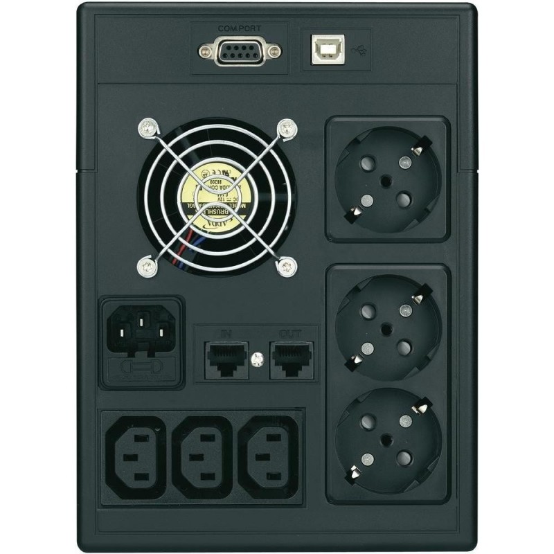 2000VA/1200W UPS nødstrømsforsyning med LCD touch display. 2 batteri.