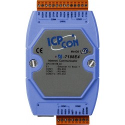 I-7188E4 Ethernet til 3xRS-232 & 1xRS485 port-konverter