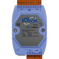 I-7188E5 Ethernet til 4xRS-232 & 1xRS485 port-konverter