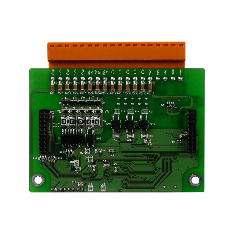 XW507 1-port RS-422/485 uden isolation og 5-ch DI- og DO med isolation