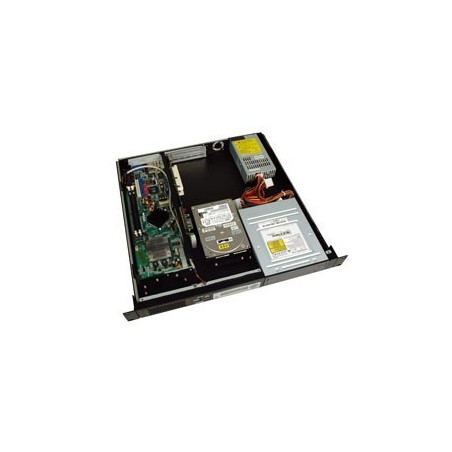 Restsalg: Sort 19" 1U kabinet m.LCD