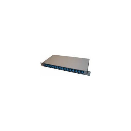 Restsalg: Patch panel m.16xSC, 1U, sort