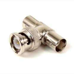 BNC T-Led. 50 ohm samleled...