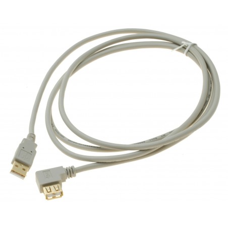 USB A han - A hun, 90° vinkelkabel