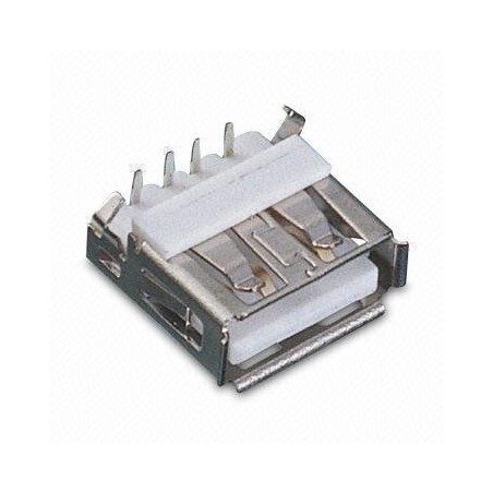 USB 2.0 A hunstik. Loddeterminaler til PCB montering