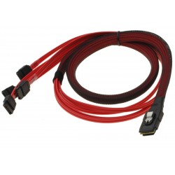 Mini SAS  SATA kabel SFF-8087 til 4 x SATA kabel 0,5m