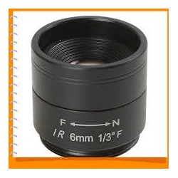 Objektiv 6 mm Megapixel linse manuel blænde, CS mount