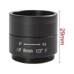 8 mm Megapixel linse, CS-objektiv, manuel
