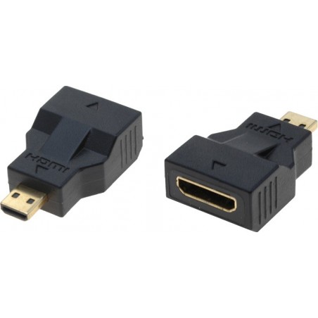 Gender changer HDMI mini C hun – micro D han adapter