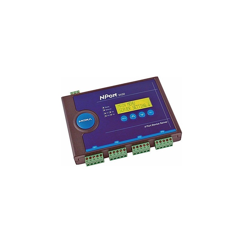 Moxa NPort 5430 er en 4 port Seriel Port Server med RS422 / RS485 ...